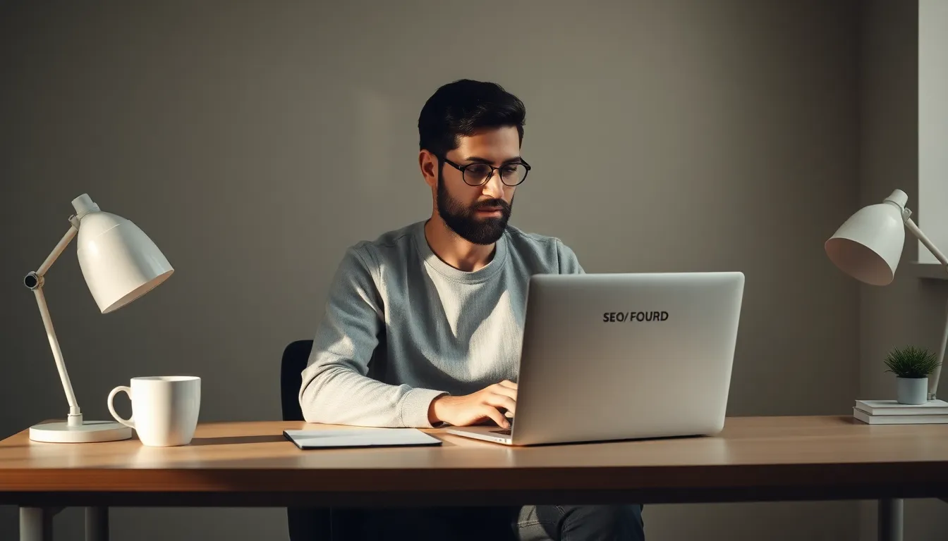 Founder using SEO content automation platform to manage blog publishing workflow